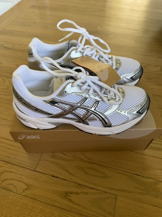 Asics Shoes - Asics White & Silver Athletic Sneakers